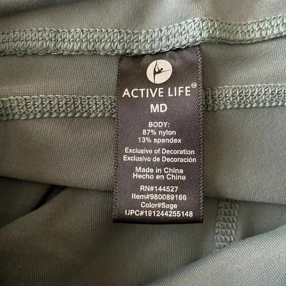 💥Active Life Womens Active Legging Elastic Criss Cross Detail Yoga Pant M - Picture 8 of 9